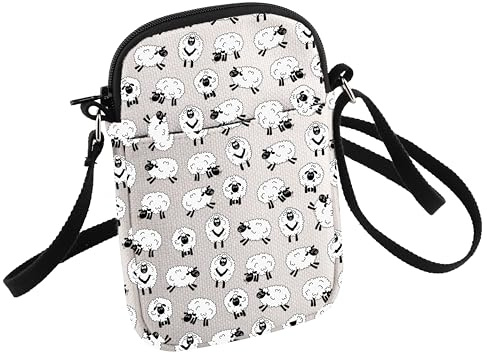 Umhängetasche für Schafliebhaber, lustige Schaf-Umhängetasche, Tierliebhaber, Geschenk, Schaf und Lamm