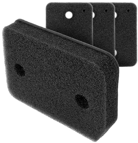 Compatible Miele T1 Tumble Dryer Foam Base Filter (4 Pack) for T1 Series Heat Pump Dryers Black Washable Lint Fibre Sponge Filter 9164761 Replacement Dryer Maintenance Filter