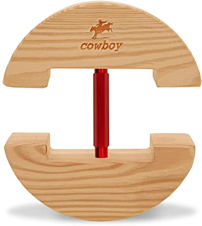 Civière à chapeau réglable et colorée de Cowboy®, Bois dense, Red, Taille L