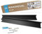 PHOTOLINI Wandregal stabiles MDF-Holz schwarz 70 cm, Schweberegal, 2er Set, modernes Design, Bilderleiste für Fotos, Poster & Deko-Objekte zur flexiblen Gestaltung, U-Form, einfaches Anbringen