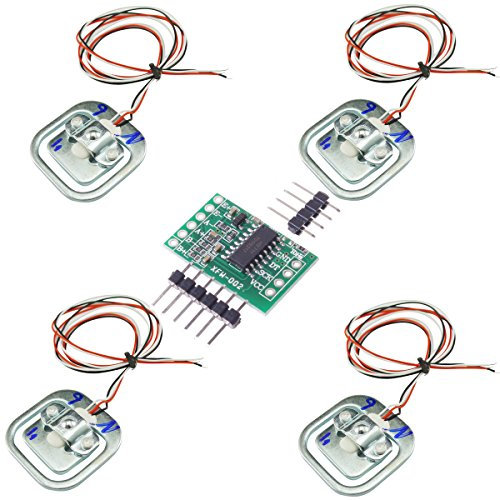 Aihasd 4 stücke Halbbrücken Wägezelle 50kg Halbbrücken Dehnungsmessstreifen Gewicht Sensor + 1 Stück HX711 Verstärker AD Wägemodul für Arduino