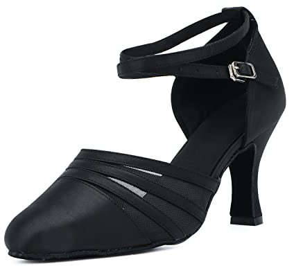 Syrads Scarpe da Ballo Latino da Donna Raso Scarpe da Ballo Salsa Tango Valzer da Sala