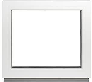 Ventana de plástico para ventanas de sótano, 100 x 90 cm, color blanco, doble acristalamiento para jardín, garajes, ventanas de plástico, 1000 x 900 mm (ancho x alto)