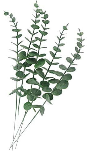 Tinsow Künstlicher Eukalyptusstiel, Eukalyptusstiel, fühlt sich echt an, 5 Stück, Grün