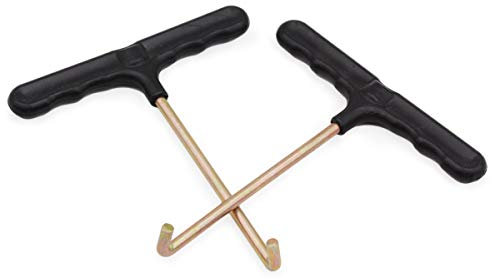 Famgee Trampoline Spring Pull Tool Kit Parts Hook Puller for Spring Installation Disassembling 2 Pack (T-Hook)