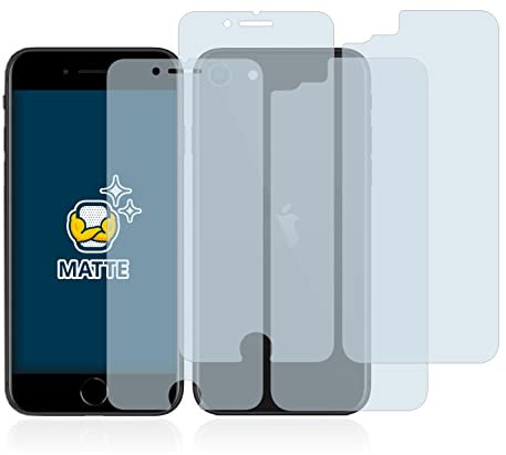 brotect Screen Protector Anti-Glare compatible with Apple iPhone SE 2 / SE 3 (Front + Back) (2 Pack) Screen Protector Matte, Protection Film