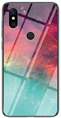 MadBee Funda para Xiaomi Mi Mix 3 [con Protector de Pantalla],9H Cristal Templado [Cielo Estrellado] + Borde de TPU Silicona Suave Fundas Case Cover (Cielo Estrellado Color)