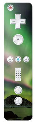 Skin kompatibel mit Nintendo Wii Controller Folie Sticker Polarlichter Himmel Nordlicht