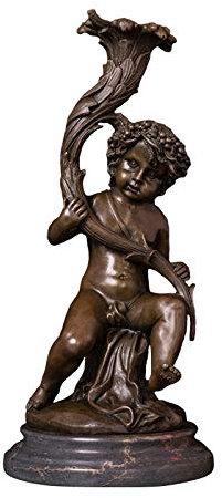 LLSJF Statuen Und Skulpturen Statue Dekoration Hauptdekoration Bronze Kandelaber Casting Bronze Kerzenhalter Statue