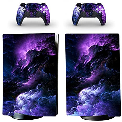 DolDer PS5 Skin Sticker/Aufkleber Folie schützende Haut Schale für Sony PS5 Konsole und 2 Dualshock Controller-0684 Digital Edtion