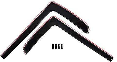 | GP Windabweiser Regenabweiser Passend Für Crafter 2006-2018, Schwarz, Getönt, Set 2-Teilig, Aerodynamisch, Einfache Montage, Befeistigung mit Clips, Acrylglas