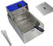 Electric Commercial Stainless Steel Chip Deep Fat Fryer Tank 10L 2500W with Lid