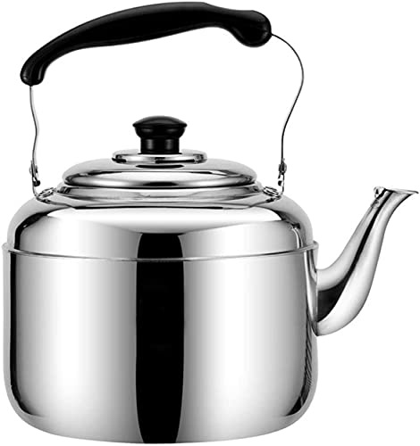 AWAING Wasserkessel für Holzofen Whistle Teekanne Edelstahl Teekessel für Herdplatte 3L-10L Große Kapazität Teekessel(Size:3L)