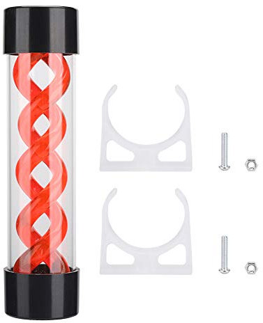 Zunate Wasserkühltank, PC-Wasserreservoir CPU-Flüssigkeitskühler 200 Mm mit G1 / 4-Gewinde T Virus Zylindrischer Kühltank für PC-Desktop-Computer-Kühlerzubehör(Rot)