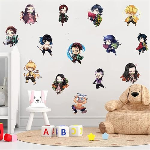 Grenric Dämonentöter-Tapete, Wandaufkleber, Kinderzimmer, Hintergrund, Wanddekoration, selbstklebend, Anime-Poster, Aufkleber, Geburtstagsparty-Zubehör