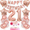 Deko 21. Geburtstag Mädchen Tortendeko 21 Geburtstag Mädchen Deko Geschenk für 21. Geburtstag Mädchen Rosegold Geburtstag 21 Mädchen 21 jahre Geburtstag deko Ballon 21 Geburtstag 21 jahre Mädchen