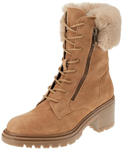 Geox D Damiana, Stivale Alto al Ginocchio Donna, Toffee/Beige, 39 EU