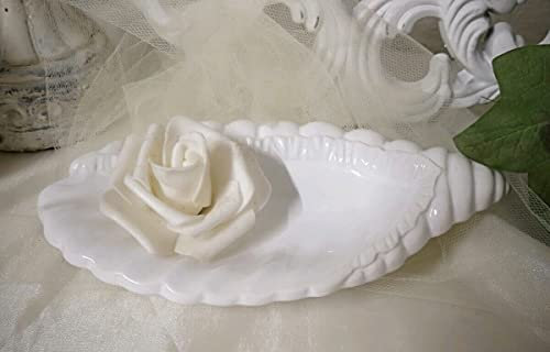 Seifenschale Muschelschale Keramik weiß Schale Bad Badezimmer Shabby Landhaus