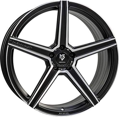 MB Design Felge KV1S 9.5Jx21 ET26 5x112 Mattschwarz poliert kompatibel mit Porsche Macan