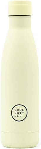 Cool Bottles - Botella de Agua de Acero Inoxidable - 350 ml - Pastel Green - 23,5 x 7 cm - Botella Térmica Hermética - Bebidas Frías 36 H y Calientes 18 H - Triple-Cool Technology - Libre de BPA