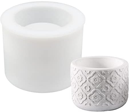 oupados Molde De Maceta De Flores Molde De Silicona Para Macetas Suculentas De Cemento JarróN De Plantas Suculentas Moldes Para Hacer Macetas PortabolíGrafos Portacepillos De Maquillaje Jaboneras