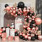 Lingqiang Kit per Arco a Palloncino in Oro Rosa e Nero, 102 Pezzi, Nero Opaco e Perla Oro Rosa, Coriandoli Kit Ghirlanda per Donne Ragazze Compleanno Baby Bridal Shower Decorazioni Forniture per Feste