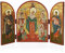 NKlaus Gottesmutter der Freude aller Trauernden Ikone Triptychon Holz 25x16cm 13889