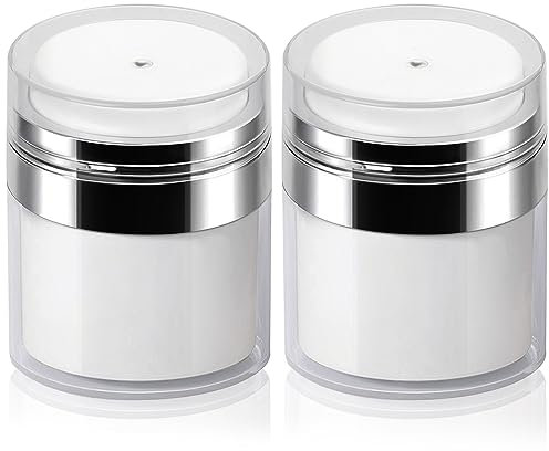 Lot de 2 pots à pompe sans air de 15 ml – Conteneur à pompe en forme d'éléphant ivre de 14,2 g, flacons à pompe sans air, distributeur de crème sous vide pour crème, lotions