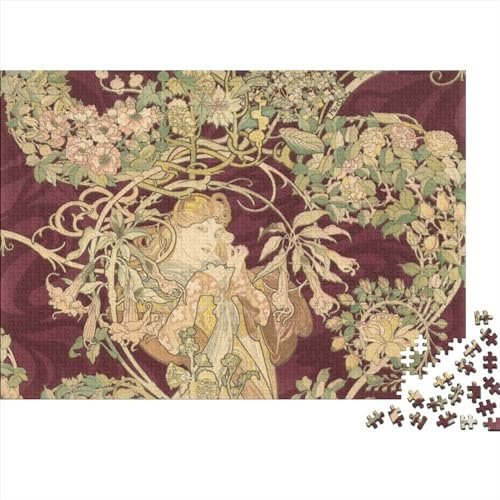 Alphonse Maria Mucha Puzzle 500 Teile Erwachsene Lustige, Museum Puzzles Klassische, Kunst Puzzles, Weltberühmte Gemälde Puzzles Schwer, Pädagogisches Spielzeug