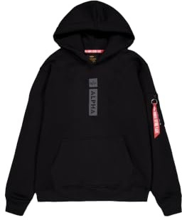 Alpha Industries Herren Alpha Puff Print Hoodie