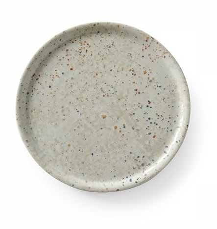 HENDI Assiette à pizza ronde, porcelaine, motif: taches multicolores, conviennent pour la lave-vaisselle et les fours à micro-ondes, ⌀330 mm, gris clair