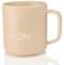Giftandprint Tasse Beige Mom mit Henkel, Geschenke für Mama Muttertag Beste Mama Geschenk Tasse mit Spruch Kaffeebecher mit Henkel minimalistische Kaffeebecher, Keramik,250 ml