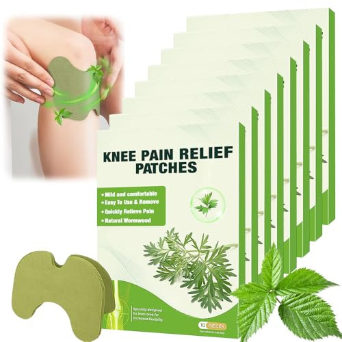 XEERUN Pain Relief Patch, 80 Stück Schmerzlinderungspflaster, Schmerzpflaster knie, KnieschmerzenWermut-Kniepflaster, Wärmepflaster, kniepflaster für Knie, Nacken Muskelkater, Rücken