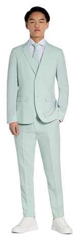 OppoSuits Teen Jungen Magie Mint solide Farbe Anzug - Prom und Hochzeit Party-Outfit - einschließlich Blazer, Hosen und Krawatte - Mintgrün