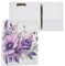 Ringbuch mit 3 Ringen, violette Blumen, rund, 3,8 cm, 200 Blatt, A4-Papierbinder-Organizer für Zuhause, Schule, Büro, 1 Stück