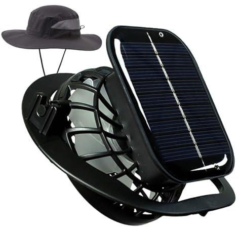 Wpsagek Fan Hat Solar Powered | Double Fan Outdoor Fishing Hat - Summer UV Protection Sun Hat with 2 Solar Fan for Hiking, Cycling, Travelling, Camping