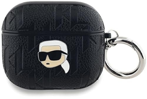 CG Mobile Karl Lagerfeld KLA3PGKIPK Hülle für AirPods 3 Schwarz Monogram Karl Head