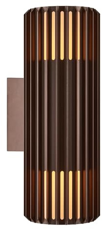 Nordlux up down Wandleuchte Aludra Seaside metallisch braun Alu IP54 2xE27