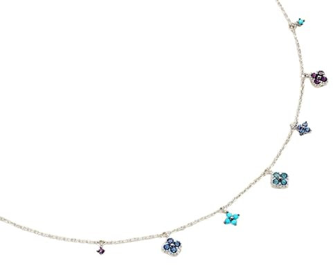 Agatha Collier Beloved argent pampilles multicolores