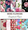 Floral Rose Scrapbook Paper: 20 Double Sided Craft Paper For DIY Card Making, Card making, Journal Decor, 8.5 x 8.5 Inch