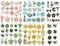 Naapesi 100 Stück Charms Anhänger Set, Bulk Schmuckherstellung Anhänger, Emaille Anhänger Blumen, Schmuck Selber Machen Charms, Diy Armband Charms, für Halsketten, Kunsthandwerk