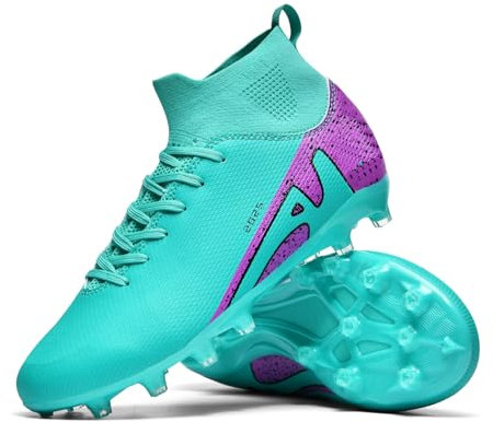 KUUK Fussballschuhe Kunstrasen Herren Hallenschuhe Fussball Turf Fußballschuhe Für Jungen Indoor AG FG TF Trainingsschuhe Outdoor (2309 Grün AG 45)