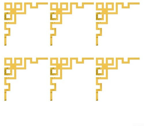 10 cm Acryl Spiegel Wandsticker-Set mit 6 für einzigartige dekorative Note in jedem Interieur (Gold)