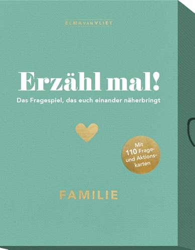 Erzähl mal! Familie: Das Fragespiel, das euch einander näherbringt | Kommunikationsspiel für 3-8 Spieler, ab 8 Jahren Autorin Elma Van Vliet