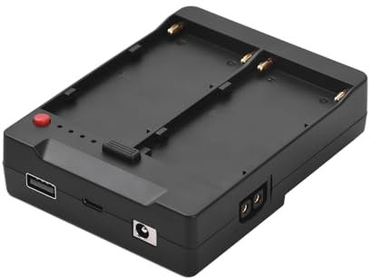 Andoer NP-F970 F750 F550 - Piastra per batteria a V-Lock V-Mount con uscite USB-A/Type-C/DC/D-TAP