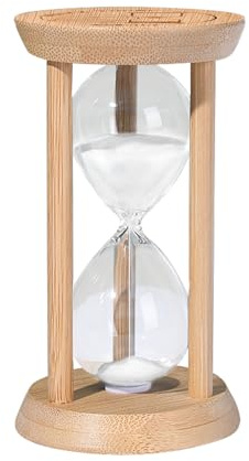Sand Timer 30 Minute,Hourglass,White Sand Watch 30 Min,Decorative Wooden Sandglass for Work,Study,Cooking,Desk Decor & Gift