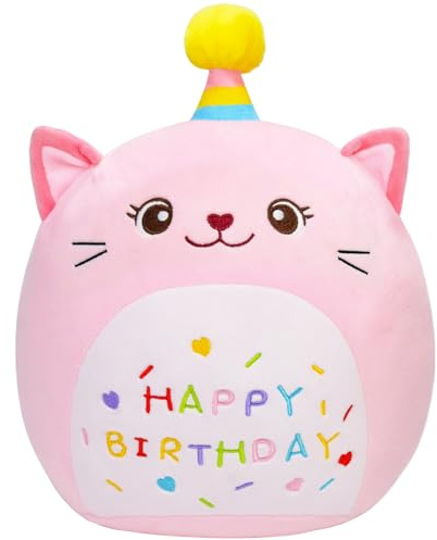 LICSOR Plüschspielzeug für Katzen, 14 Zoll (35,6 cm), Einhorn, niedlich, Geburtstag, weiche Plüschkatze, Geschenk, rosa Puppe für Jungen und Mädchen, Raumdekoration zu Hause