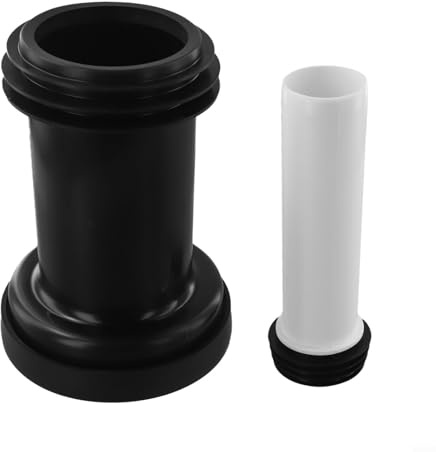 Honseadek Flexible Toilet Connector PVC Drain Extension Pipe Cuttable WC Waste Hose Thickened Pan Connector Flush Outlet Bathroom Plumbing 2 Pieces