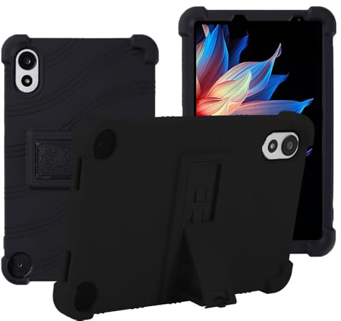 YHFZR Coque pour Blackview ZENO 1 Tablet 8 Pouce, Silicone Antichoc Léger Housse de Protection avec Support Stand pour Blackview ZENO 1 Tablet 8 Pouce, Noir