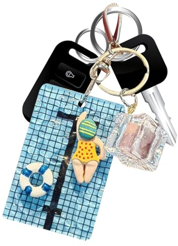 GkgWuxf Schwimm Schlüsselanhänger - Acryl Neuheit Anhänger - Schwimmbad Schlüsselring - Für Handtasche Auto Schulranzen Schule Geburtstag Weihnachten Valentinstag Halloween Party Büros Sammlung